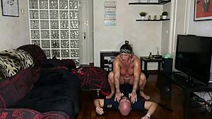 I fuck the bodybuilder policeman with anal and rimjob