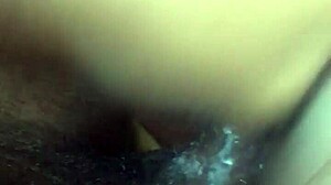 Ebony amateur bent over in doggystyle anal creampie homemade