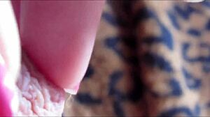 Close up view of big clit reaching orgasm