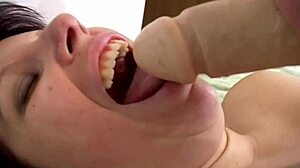 Titty Slut Fingers Pussy with Dildo Watching Porn