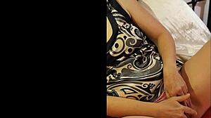 french amateur slut in pink satin panties gets fucked deepthroat ass to mouth with sextoys