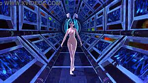 Hatsune Miku Alien Nude Bunny Costume Exposed