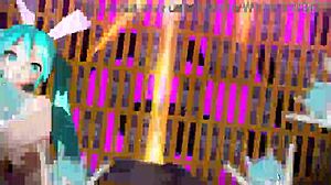 Hatsune Miku Alien Nude Bunny Costume Exposed