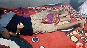 Red Saree Indian Wife Bent Over Webcam Fuck