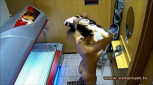 Beautiful Woman Masturbates on Hidden Solarium Webcam in HD