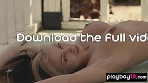 Skinny Busty Teen Blondie Miss Zita Poses Naked Outdoors