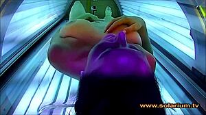 Beautiful Woman Masturbates on Hidden Solarium Webcam in HD