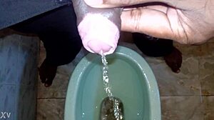 boy watches black man pissing