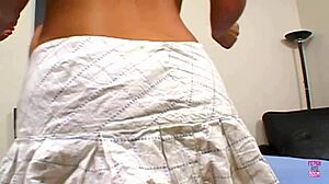 Absolutely beautiful brunette with big tits and ass gets fucked doggy and missionary by her man, riding cowgirl.