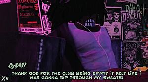 dami jerks off to monster cock in club