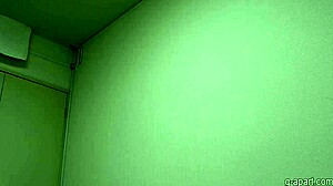 A beautiful Japanese girl bathes in the shower