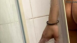real amateur teen arab bathing in shower with toy during eid makes me happy