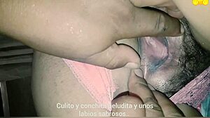 My wife's tasty ass and bushy pussy.