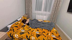 She woke me up by fucking my pussy in bed roleplay