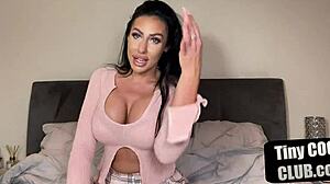 British Femdom Humiliates with Big Tits in Cam Session!