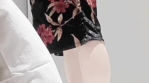 skinny japanese college girl shows legs and feet!