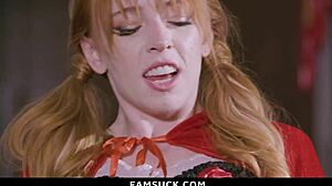 big bad wolf stepdad's sex hunger satisfied by little 18+ red riding hood's pussy 😈