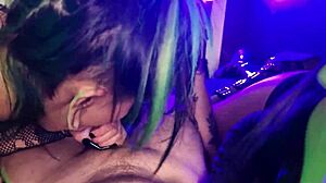 Kind Janitor Gets Sucked By Cute Latina Friends In Forest.