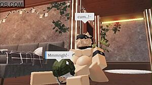 cute blonde boy get blowjob from solider girl