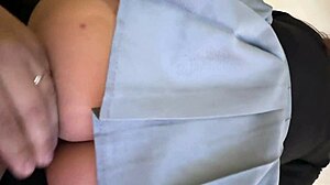 I intercept my stepsister before school to suck my dick