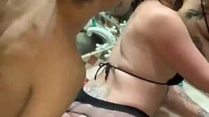 my girlfriend asks for harder and I cum inside