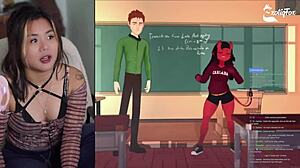 Meru the succubus reacts live to parts 1 to 5, with fans, highlighting exotiqfox's solo masturbation as a filipina teen 18+