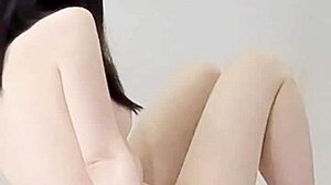 skinny japanese college girl shows legs and feet!