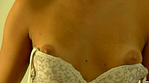 slim hottie flavia c works that huge toy deep in her tight pussy