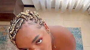 curly stepsister bent over for big black cock creampie in her big ass