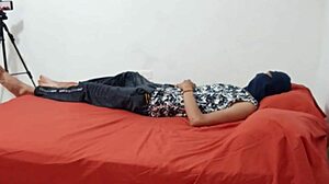 step sister reaches for my cock and starts playing innocently