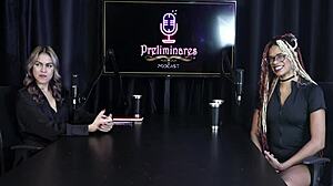 Naomi Campos in Sheer Red Lingerie Moans as Cock Shape Affects Sexual Positions.