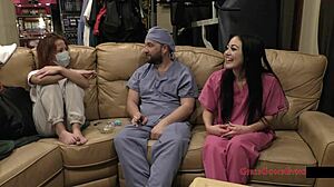 Blaire Celeste Shows Pierced Nipples Backstage With Spanking.