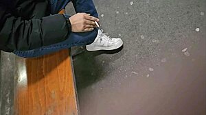 Random Guy From Train Station Gives Me Blowjob And Handjob Fun!