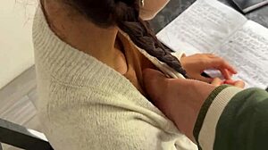 Oh my god, the Spanish teacher fucks me on the desk during class with heels on!