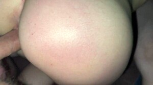 beautiful woman with sporty big ass loves sex with two cocks emotionally