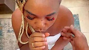 curly stepsister bent over for big black cock creampie in her big ass