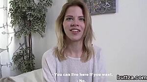 Beautiful teen 18+ spreads her tight ass and gets penetrated in casual blowjob scene