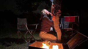 Hey, I'm using my pussy at the public camp, trying to get caught