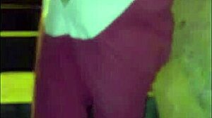 mature milf in halloween costume gives free blowjob outdoors.