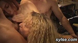 2 Amateur Milfs Exhibition Orgy