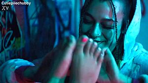 tickling feet and playing with pussy with lesbian friend!