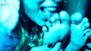 tickling feet and playing with pussy with lesbian friend!