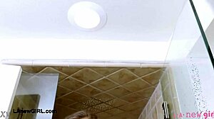 Sexy Brunette Model Enjoys Sensual Bath After Interview