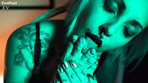 sexy latina blonde ballerina in heels does deepthroat sucking and choking