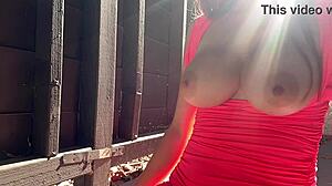 why is artemisia love bouncing her big tits solo outside in public?