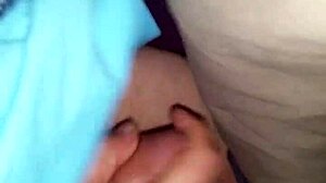 Wife gives handjob leading to cumshot