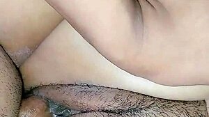 asian girl gets cum on armpit during homemade missionary