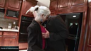 Sexy blonde girl gets licked, fucked, and cum on ass in various positions