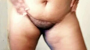 BBW wife with big ass tries thong panties from neighbor who eats her!