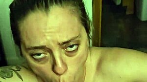 milf gives rough hard blowjob in pov, leading to creampie